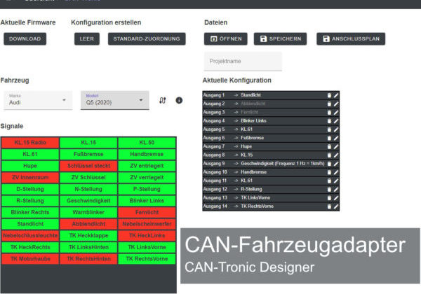 CAN-Gateway, freely programmable, CAN-Tronic Designer